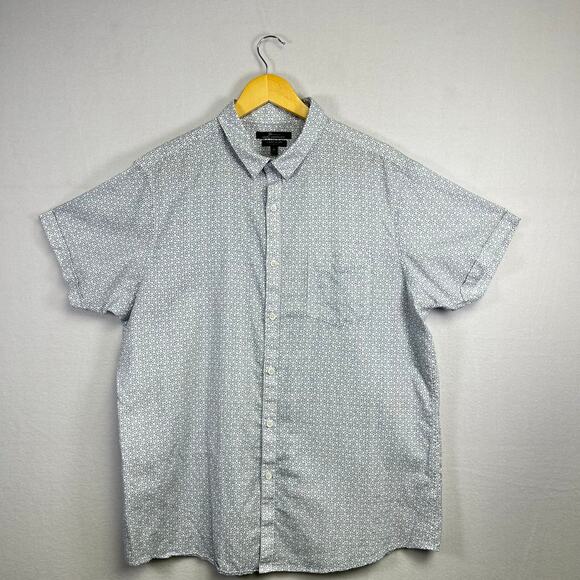 Marc Anthony Men's Linen Blend Short Sleeve Dress Shirt - Size XL Slim Fit - Picture 1 of 9